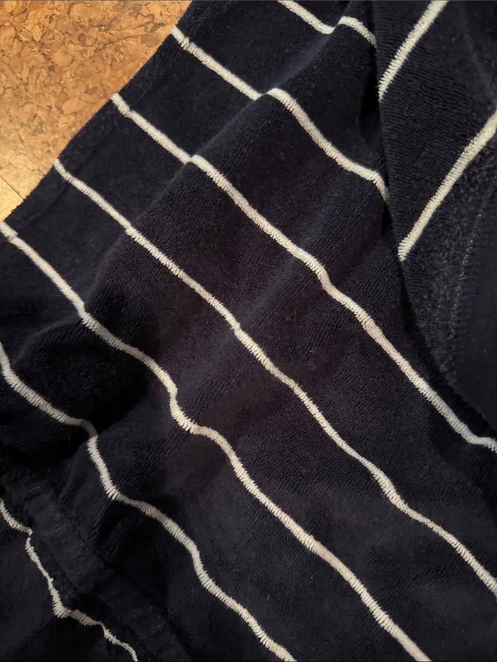 Ralph Lauren Navy & White Striped Knit/Terry Romper